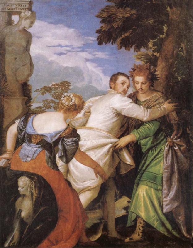 Paolo  Veronese Allegory of Vice and Virtue France oil painting art
